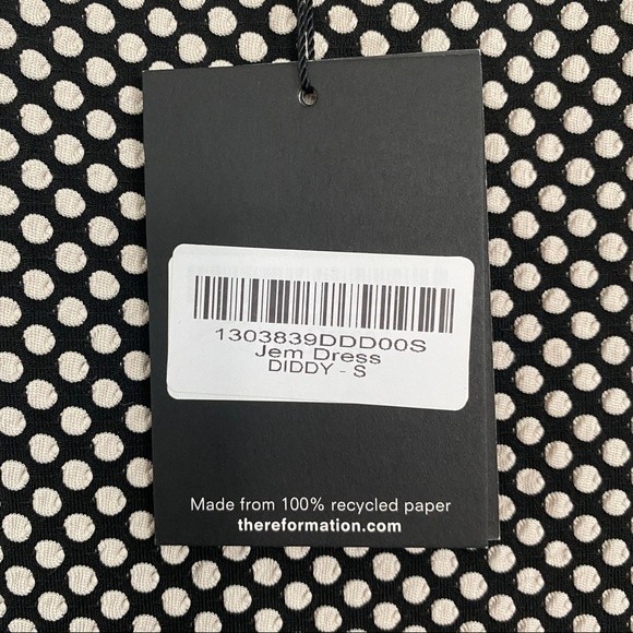 Reformation Jem Midi Sheath Dress Polka Dot size Small - Picture 8 of 8